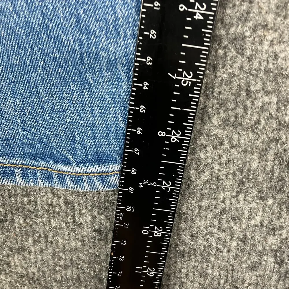 Levi's Wedgie Jeans Womens Size 26 Blue High Rise Distressed Button‎ Fly Denim